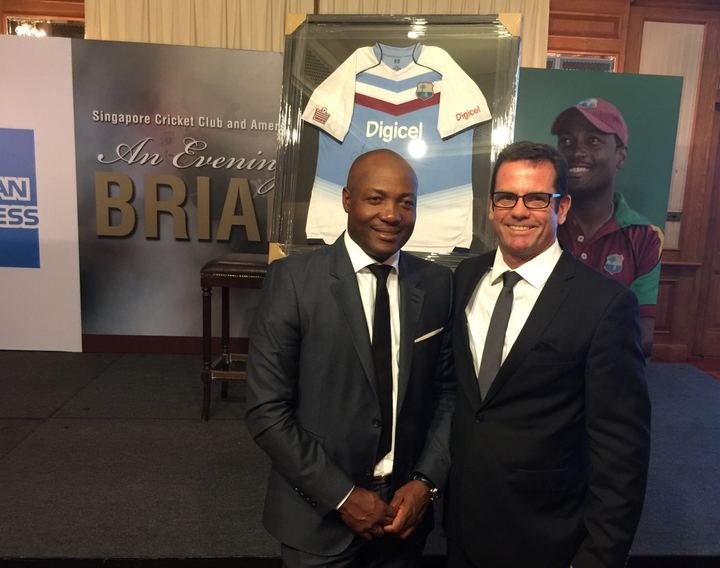 With cricket legend Brian Lara