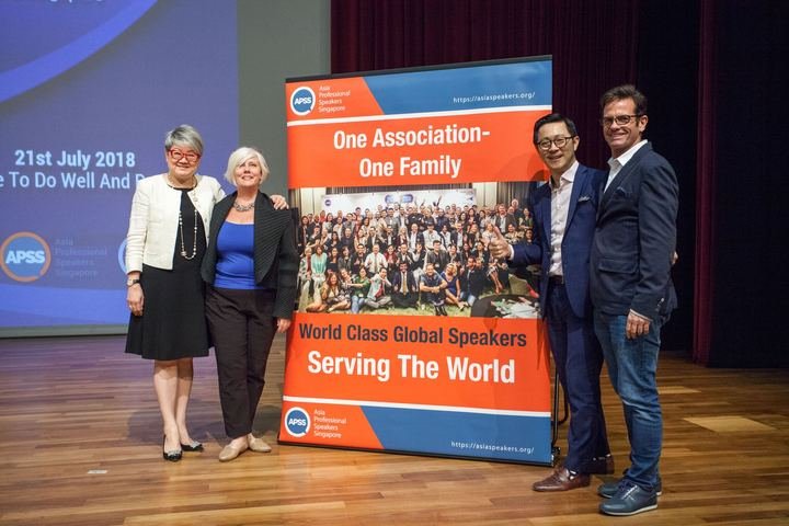 With fellow members of Asia Professional Speakers Singapore
