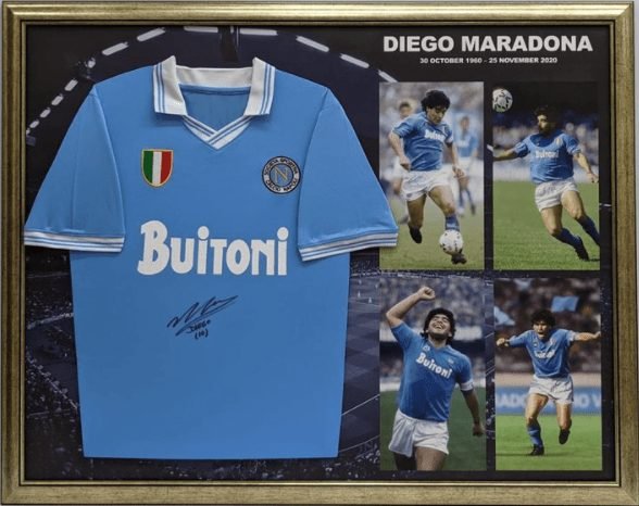 Diego Maradona signed Napoli jersey — an example consignment prize
